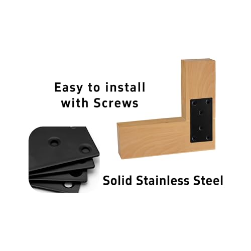 4PCS 3 x 1.6 inch Flat Straight Brace Brackets, Mending Plates for Furniture Shelf Support Corner Joint Repair - size: 3 x 1.6 inch