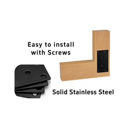 4PCS 3 x 1.6 inch Flat Straight Brace Brackets, Mending Plates for Furniture Shelf Support Corner Joint Repair - size: 3 x 1.6 inch