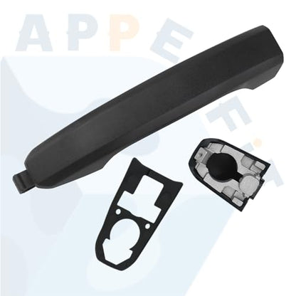 APPERFiT Door Handle w/Gasket Set - Front Exterior RH (Textured Black) Compatible with 2014-2020 Chevy Chevrolet Silverado Suburban Tahoe, GMC Sierra Yukon 22923605 22929412 - color: Textured Black FR