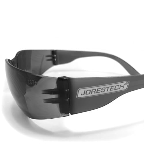 JORESTECH Safety Glasses, ANSI Z87+ Compliant, Impact-Resistant Polycarbonate Lenses, UV Protection, Anti-Scratch Coating, 12-Pack - color: Smoke