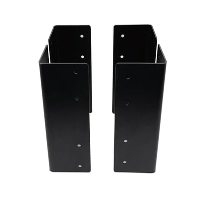 Hi Flame Garden Raised Bed Corner Brackets with Screws for Furniture Flower Vegetable Planter (9" Black, Set of 4)