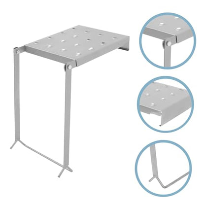 TEHAUX Iron Folding Work Platform for Ladders Versatile Tray with Tool Holder Space Saving Design for Easy Storage for Painting and Repairs