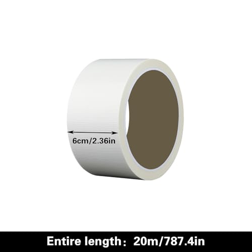 SnowTing Self Adhesive Stress Crack Tape, 65.6 ft x 2.4 Inch White High Adhesion Cuttable Drywall Joint Tape Patch for Repair Wall Crack Repair Tool