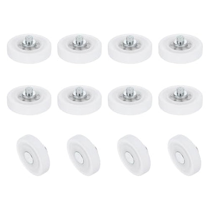 uxcell 12Pcs Drawer Rollers, 29mm Plastic Positioning Pulleys Small Drawer Pulley Bearing Replacement Wheel for Furniture Parts Cabinet Cupboard Wardrobe Slides - size: 29mm