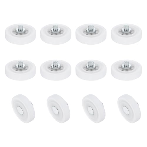 uxcell 12Pcs Drawer Rollers, 29mm Plastic Positioning Pulleys Small Drawer Pulley Bearing Replacement Wheel for Furniture Parts Cabinet Cupboard Wardrobe Slides - size: 29mm