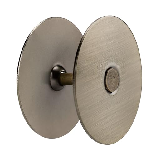 Door Hole Cover Plate, 2-5/8" Diameter Solid Steel, Hole Filler Plate for Door Handle (1, Antique Brass) - color: Antique Brass