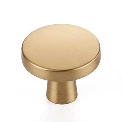 Ravinte 25 Pack Drawer Pulls 1-1/4 Inch Kitchen Cabinet Knobs Solid Round Dresser Drawer Knobs Champagne Bronze Drawer Knobs Dresser Knobs Simple Cabinet Hardware for Cupboard Drawer Pulls - color: Champagne Bronze
