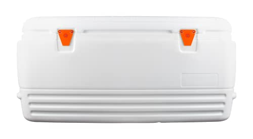 NeverBreak Parts - Igloo Cooler Replacement Parts - Large Repair Kit | High Strength Igloo Cooler Hinges Replacement with Latches | Ice Chest Repair Kit - color: Orange