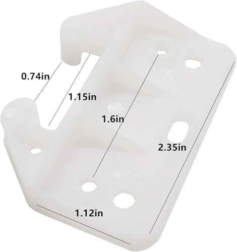 8 Pcs White Plastic Drawer Guides with 24 Screws - Drawer Rail Brackets Replacement Parts for Dresser Cabinet Closet