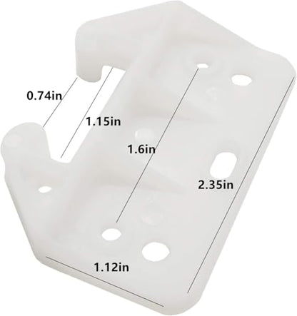 8 Pcs White Plastic Drawer Guides with 24 Screws - Drawer Rail Brackets Replacement Parts for Dresser Cabinet Closet