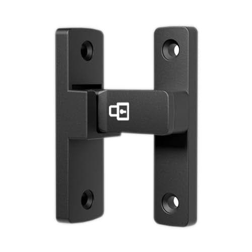 ETEKJOY Heavy-Duty Flip Latch Lock 90/180 Degree Sliding/Swinging Door Lock Latch Bolt for Gate Barn Garage Garden Fence Shed Window Cabinet (Black+Luminous, 90 Degree) - color: Black+Luminous, size: 90 Degree