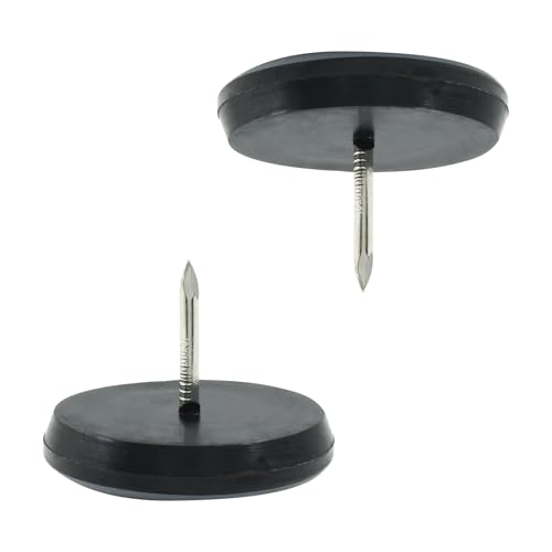Bivethoi 1-1/4" Nail on Furniture Sliders (24 Pack) - Heavy Duty PTFE Chair Leg Slider Glide Wooden Furniture Movers - Easy & Safe Floor Protector, Grey - size: 1-1/4 inch, Round