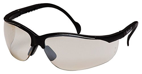 Pyramex Venture II Safety Eyewear, Indoor/Outdoor Mirror Anti-Fog Lens - color: I/O Mirror Lens/ Black Frame