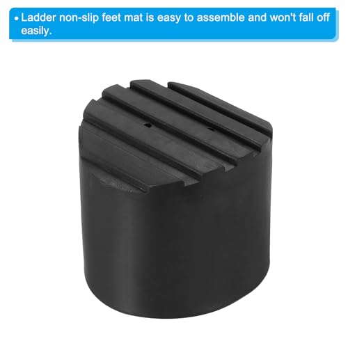 PATIKIL Ladder Non Slip Feet 2.7"/68mm, 1Pcs Rubber Round Foot Protective Mat Cushion Replacement for Telescopic Folding Extension Ladder Protection, Black - color: 68mm