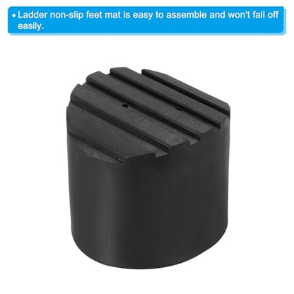 PATIKIL Ladder Non Slip Feet 2.7"/68mm, 1Pcs Rubber Round Foot Protective Mat Cushion Replacement for Telescopic Folding Extension Ladder Protection, Black - color: 68mm