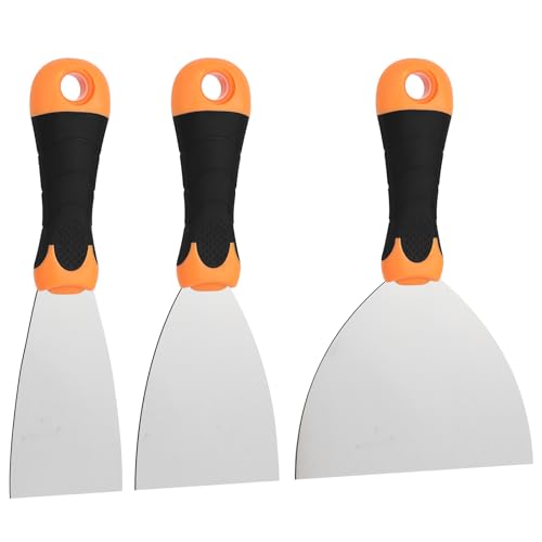 3-Piece Spackle Knife Set: 2", 3"，and 5" Professional Putty Knives - Paint Scraper and Drywall Tools for Wall Repair-WEGAZ