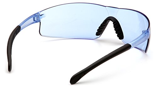 Pyramex Provoq Safety Eyewear Blue Mirror Lens Black Temples - color: Infinity Blue Lens/ Black Frame