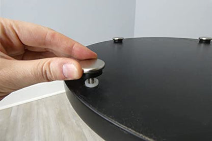 Shepherd 1-1/4" Round Leveling Furniture Glides for Table and Chairs on Carpet, Threaded Stem Furniture Mover Glides, Set of 4, Silver - size: 1-1/4-Inch