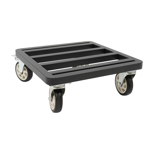 Furniture Dolly,18''x18’’ Heavy-Duty Stainless Steel Furniture Mover, 1200LBS Loading Capacity, 4'' Swivel Casters & Tie-Down Straps for Secure Transport(Black)