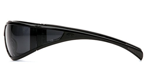 Pyramex Exeter Safety Eyewear - color: Glossy Black Frame/Gray Anti-fog Lens