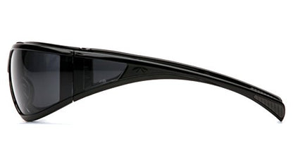 Pyramex Exeter Safety Eyewear - color: Glossy Black Frame/Gray Anti-fog Lens