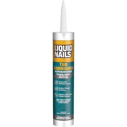 Liquid Nails 10 oz Tub Surround Interior/Exterior Advanced Construction Adhesive - size: 10 Ounce, style: Tub Surround Advanced