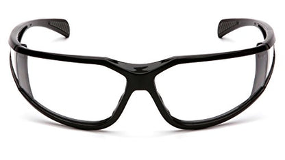 Pyramex Exeter Safety Eyewear - color: Clear H2x Anti-fog Lens/ Black Frame