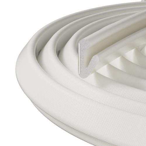 19.7ft V-Shape Thin Weather Stripping Door Frame Seal Strip,Self-Adhesive Door Small Gap Filler for Winter Insulation,Foam Weatherstripping for Door Draft Stopper Light Blocker,White - color: White, size: 19.7 Ft