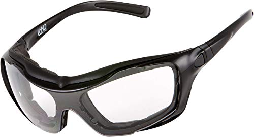 Large Motorcycle Riding Glasses Extreme Sports Wrap Sunglasses - color: Black | Clear