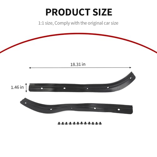 JeCar Front Door Seal Weatherstrip Compatible with Jeep Wrangler JL & Gladiator JT Accessories 2024 2025 2026, Waterproof Rubber Door Seal Strip Kit