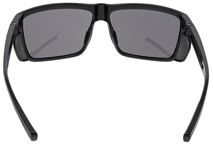 MCR Safety SR212 Swagger SR2 Safety Glasses with Thermo Plastic Rubber Nose Pads and Detachable Side Shields, Black Frame, Gray Lens - color: Black Frame (Gray Lens)