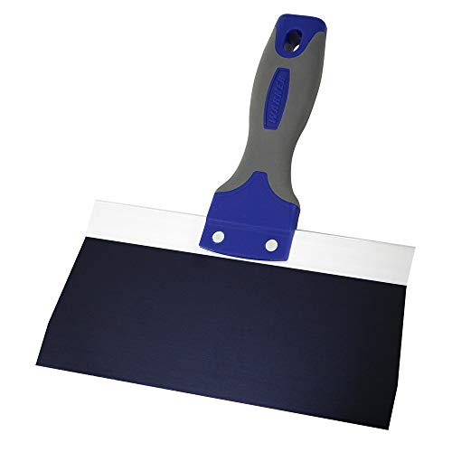 Warner 8" ProGrip Blue Steel Drywall Taping Knife, Soft Grip Handle, 10871 - size: 8", style: Blue Steel