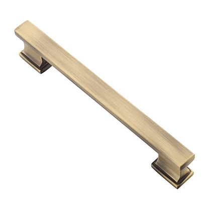 Alzassbg 10 Pack Brushed Antique Brass Cabinet Pulls, 5 Inch(128mm) Hole Centers Kitchen Cabinet Handles for Cabinets and Drawers AL3061AB - color: Brushed Antique Brass, size: 5" Hole Center