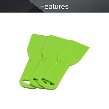Utoolmart Putty Scraper 2" Plastic Flexible Putty Knives Spreader for Taping Drywall Wall Painting Green 3Pcs - size: 2 inch