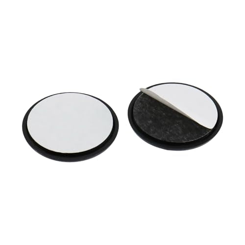 MY MIRONEY 24PCS Round Chair Sliders Black Self-Adhesive Furniture Slider Gliders PE Floor Protector Pads, 2 Inch - style: 2"; Black; 24PCS