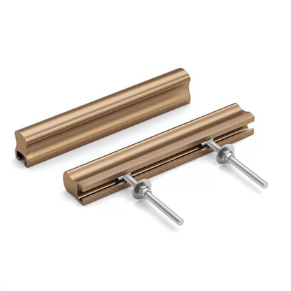 Goldenwarm 6 Pack 1" to 4"(25-102 mm) Hole Distance Champagne Bronze Adjustable Drawer Pulls Champagne Bronze Cabinet Handles for Kitchen Hardware - color: Champagne Bronze, size: 1 in to 4 in (25-102 mm)