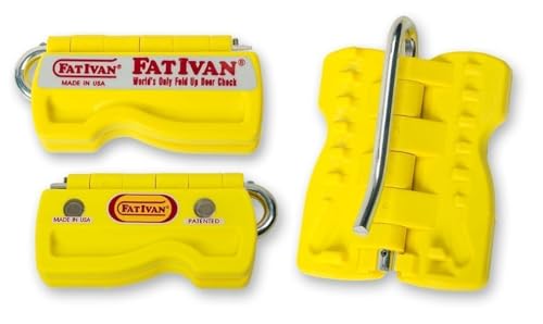 The Original Fat Ivan Fold Up Doorstop Wedge with Magnet - for Moving Office Home or School - Great for Police, Admin, Firefighters and Any time You Need a Door to Stay Open Yellow 2 Pack - color: Yellow, size: 2 Pack