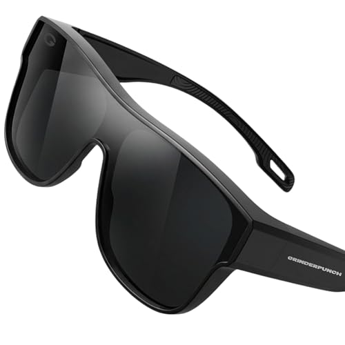 Cover-Ups Black Fit Over Sunglasses - Wrap Around Sunglasses - People Who Wear Prescription Glasses in the Sun - color: Gloss / Black