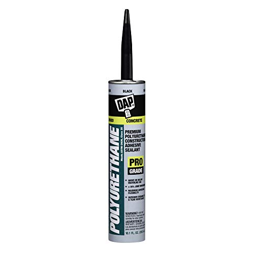 DAP Polyurethane Premium Construction Adhesive Sealant, Black, 10.1 Oz (7079818816) - color: Black