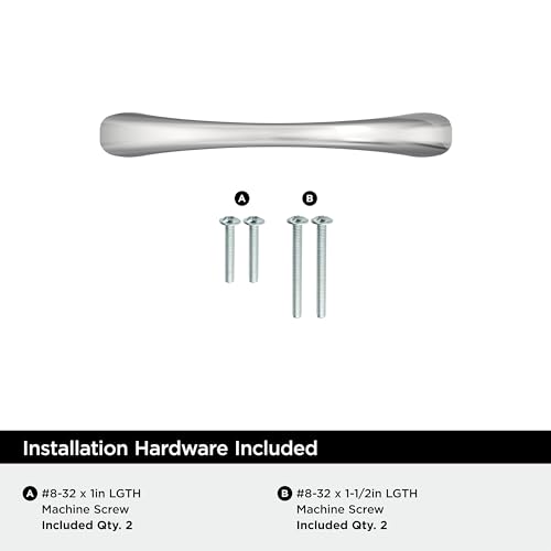 Amerock Vaile 3 inch (76mm) Center-to-Center Polished Chrome Cabinet Pull - 10 Pack - color: Polished Chrome, size: 3 inch (76mm) Center-to-Center, style: 10 Pack