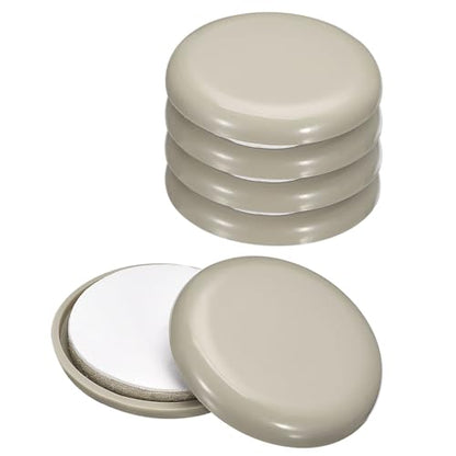 uxcell Furniture Sliders, 16Pcs 1 7/9" - Plastic Self-Adhesive Round Sliding Pads, Chair Glides for Carpeted Tile Vinyl Hardwood Floors (Grey) - size: 1 7/9"