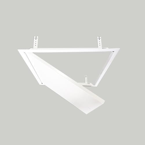 Fengze Steel Access Panel 12 x 12 Inch with 4 Long Fixing Strips White Screwdriver Latch Metal Inspection Door for Wall and Ceiling (300 x 300 mm)