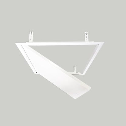Fengze Steel Access Panel 12 x 12 Inch with 4 Long Fixing Strips White Screwdriver Latch Metal Inspection Door for Wall and Ceiling (300 x 300 mm)