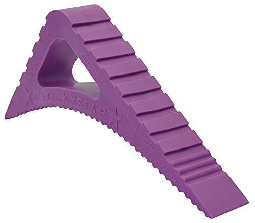 Rubber Door Stopper & Window Wedge, Award Winning Decorative Doorstop, Multi-Surface Door Stoppers for Home, Office, Schools, Made in Spain, Purple - color: Purple