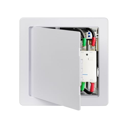 Access Plumbing Panel for Drywall Ceiling, 8x8 in Plastic Access Door, Wall Hole Cover Plate for Plumbing & Electrical & Wiring, White - color: White-1PC, size: 8 x 8 in