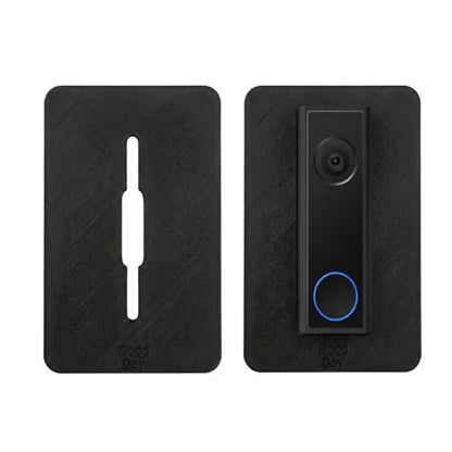 Non Adhesive Wall Panel Mounting Seat, Covering Damage, Holes, And Scratches On Doorbells,Black
