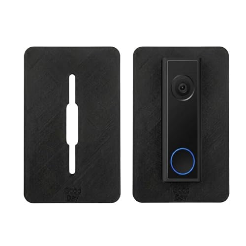 Non Adhesive Wall Panel Mounting Seat, Covering Damage, Holes, And Scratches On Doorbells,Black