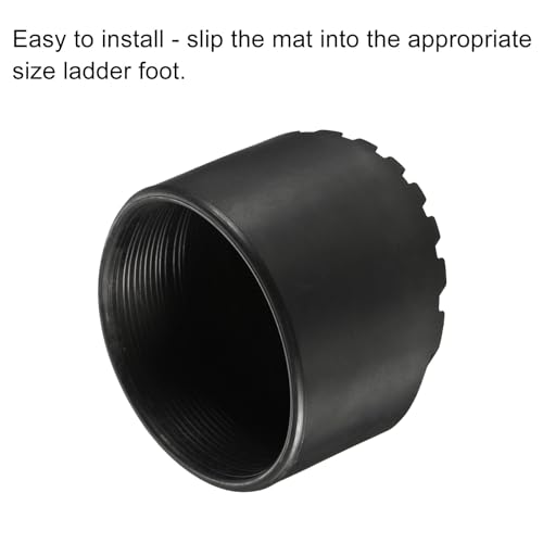 MECCANIXITY Ladder Non-Slip Feet Mat 80mm ID Rubber Round Telescopic Ladder Accessories Pad Cover Cushion for Ladder Protection Black Pack of 4 - size: 80mm