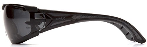 Pyramex Endeavor Plus Safety Glass Black/Gray Frame With Foam Padding Clear H2MAX Anti-fog Lens - color: Gray H2max Anti-fog Lens/ Black-gray Frame, style: Foam Padded