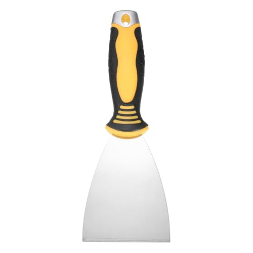 uxcell Putty Knife 3" High Carbon Steel Paint Scraper Flexible Drywall Repair Mud Knife for Removing Cement Wallpaper Mud Adhesive Taping with Metal Hammer End - size: 3"